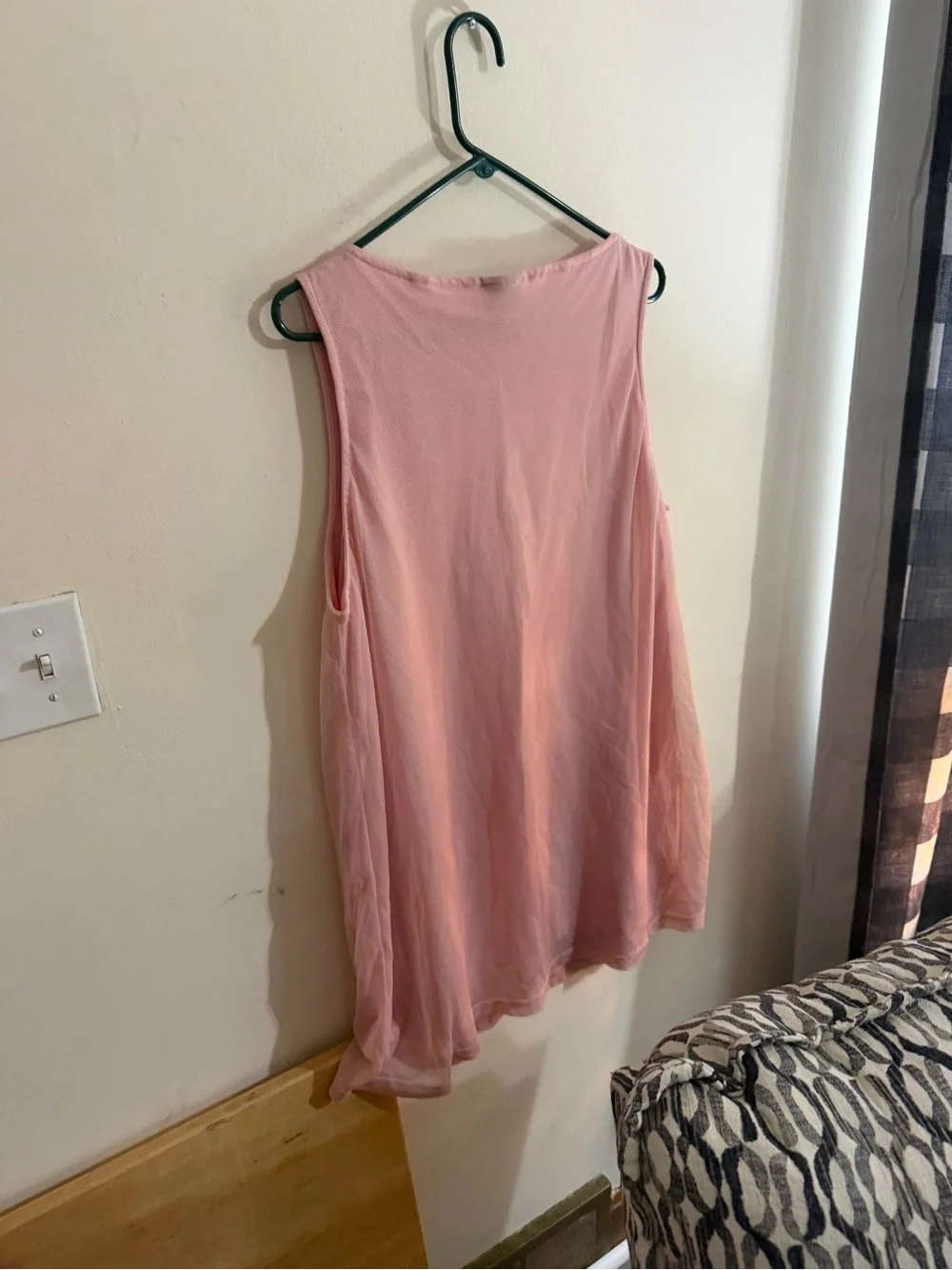 Nike Size 2x Pink Mesh Tank Dress with White AIR Trim